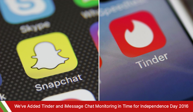 We’ve Added Tinder and iMessage Chat Monitoring in Time for Independence Day 2016!