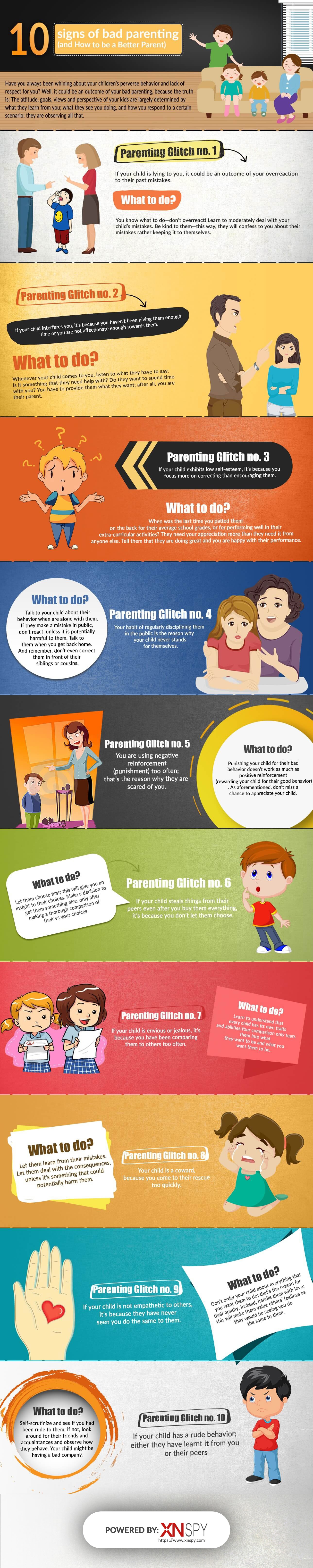 Infographic: 10 signs of Bad Parenting | XNSPY Official Blog