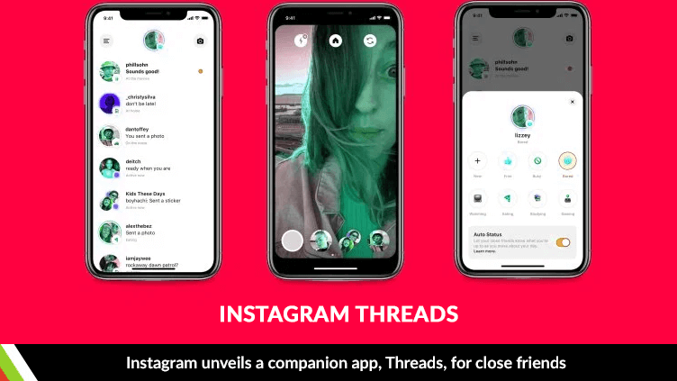 Instagram unveils a companion app, Threads, for close friends