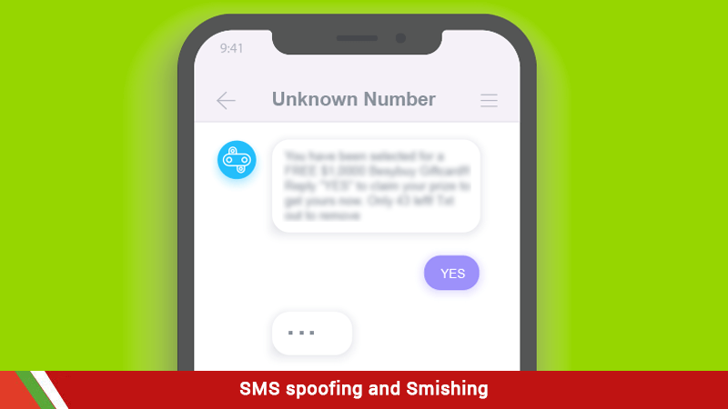 Beware of SMS spoofing and smishing!