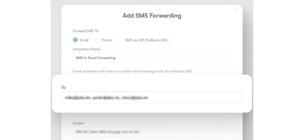 3. Email-to-SMS Forwarding