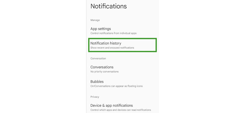 3. Notification History