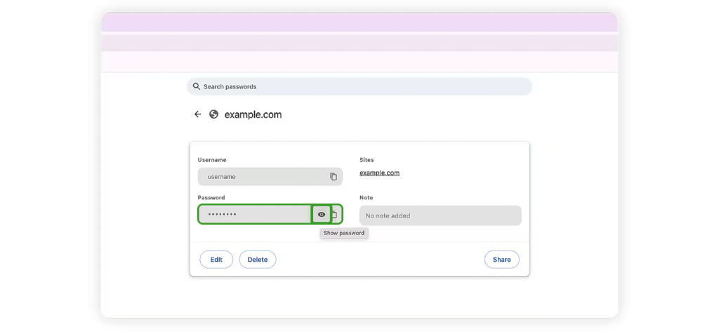 3. Use Saved Passwords on a Device