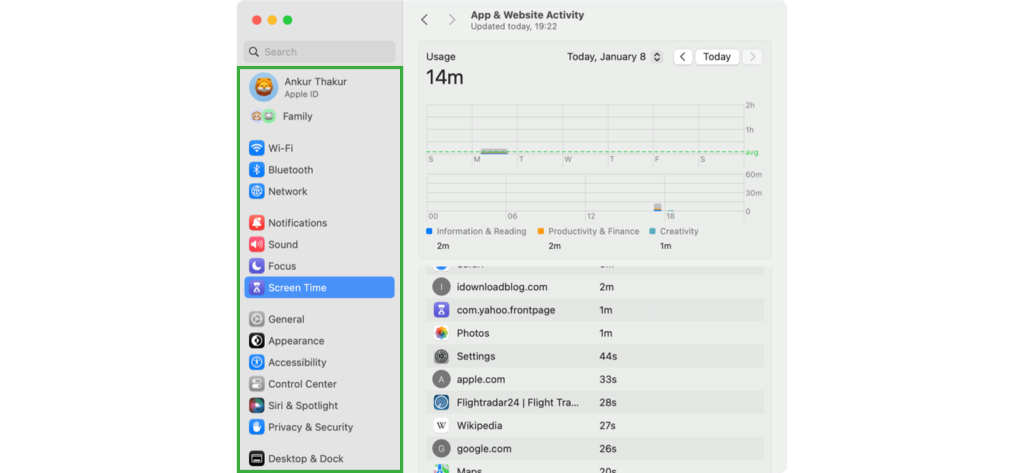 2. Check Apple Screen Time Data