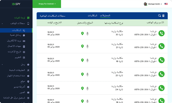 Xnspy لوحة القيادة