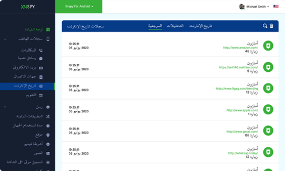 لوحة القيادة XNSPY