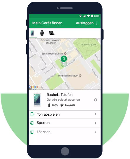 Verwenden Sie Mein Gerät suchen auf Android für die Standortverfolgung