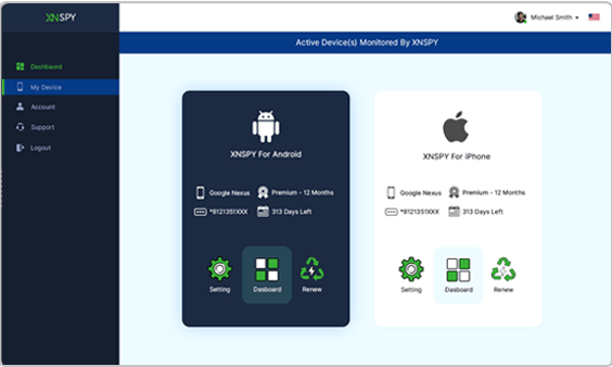 Sélectionnez l'appareil et le système d'exploitation sur lesquels utiliser Xnspy