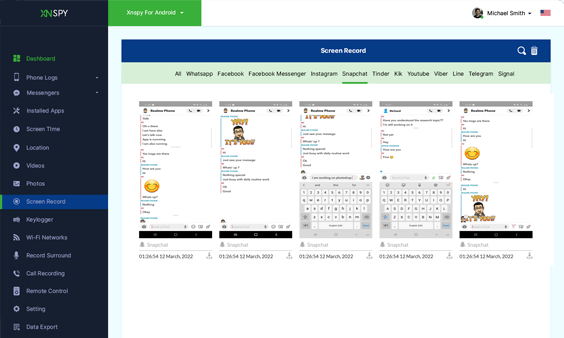 تطبيق التجسس XNSPY سناب شات
