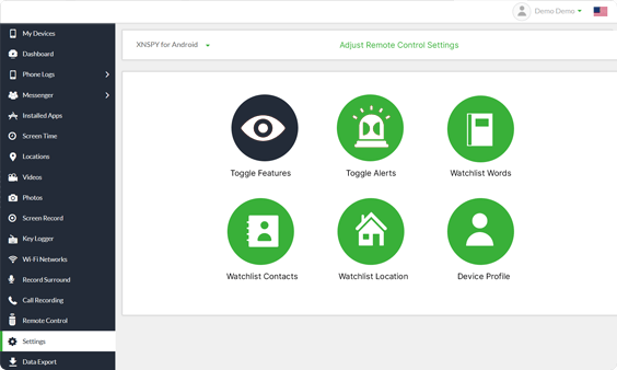 Tableau de bord Xnspy