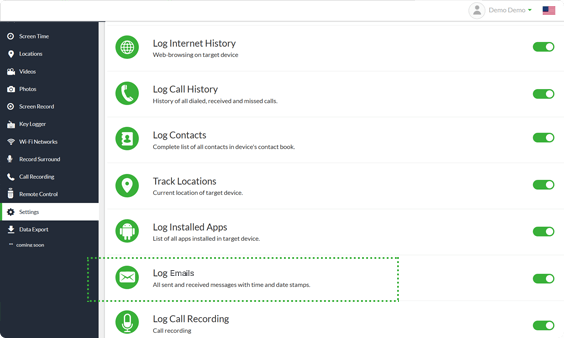Tableau de bord Xnspy